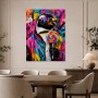 Bunter Pinguin mit Lollipop, Pop Art Wandbild oder Poster