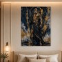 Zeus in Gold und Dunkelblau, Acrylbild oder Kunstdruck