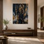 Zeus in Gold und Dunkelblau, Acrylbild oder Kunstdruck
