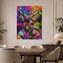 Buntes Hirschmotiv als Modernes Wandbild oder Poster