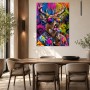 Buntes Hirschmotiv als Modernes Wandbild oder Poster