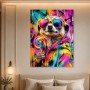 Bunter Erdmännchen mit Sonnenbrille, Poster oder Kunstdruck für moderne Räume