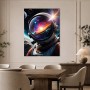 Kosmischer Astronaut als Acrylbild oder Leinwandbild