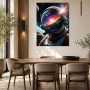 Kosmischer Astronaut als Acrylbild oder Leinwandbild