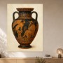 Antike Vase mit mythologischer Szene, Kunstdruck oder Wandbild