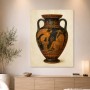 Antike Vase mit mythologischer Szene, Kunstdruck oder Wandbild