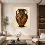 Antike Vase mit mythologischer Szene, Kunstdruck oder Wandbild