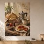Stillleben mit Brot und Kaffee als Leinwand oder Poster