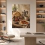 Stillleben mit Brot und Kaffee als Leinwand oder Poster