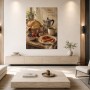 Stillleben mit Brot und Kaffee als Leinwand oder Poster