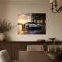 Silberner Supersportwagen als Gallery Print oder Leinwand