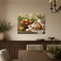 Stillleben mit Äpfeln und Brot als Kunstdruck oder Leinwandbild