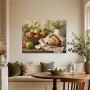Stillleben mit Äpfeln und Brot als Kunstdruck oder Leinwandbild