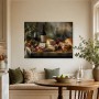 Stillleben mit Wein und Käse als Kunstdruck oder Fine Art Print