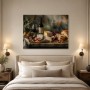 Stillleben mit Wein und Käse als Kunstdruck oder Fine Art Print