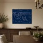 Technische Innenraumzeichnung als Modernes Wandbild oder Fine Art Print