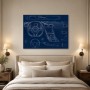 Technische Innenraumzeichnung als Modernes Wandbild oder Fine Art Print
