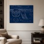 Technische Innenraumzeichnung als Modernes Wandbild oder Fine Art Print