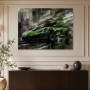 Grüner Supersportwagen als Wandbild oder Canvas Print