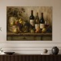 Stillleben mit Wein und Früchten, Kunstdruck oder Leinwand