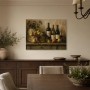 Stillleben mit Wein und Früchten, Kunstdruck oder Leinwand