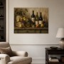 Stillleben mit Wein und Früchten, Kunstdruck oder Leinwand