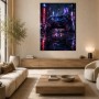 Neon City Gamer Motiv als Wandbild oder Acrylbild
