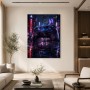 Neon City Gamer Motiv als Wandbild oder Acrylbild