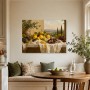 Mediterranes Stillleben mit Zitronen, Wandbild oder Kunstdruck