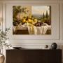 Mediterranes Stillleben mit Zitronen, Wandbild oder Kunstdruck