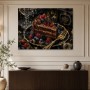 Luxuriöses Dessertstillleben als Kunstwerk oder Wandbild
