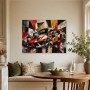 Abstraktes Wandbild oder Fine Art Print mit dynamischem Sportwagen