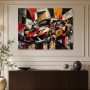 Abstraktes Wandbild oder Fine Art Print mit dynamischem Sportwagen