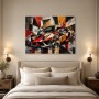 Abstraktes Wandbild oder Fine Art Print mit dynamischem Sportwagen