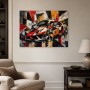 Abstraktes Wandbild oder Fine Art Print mit dynamischem Sportwagen