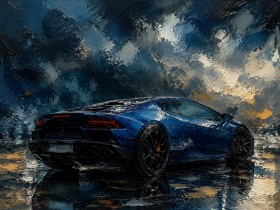 Dynamischer Sportwagen als Leinwand oder Acrylbild