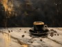 Schwarze Kaffeetasse als Fine Art Print oder Modernes Wandbild