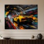 Dynamischer Sportwagen im Tunnel, Modernes Wandbild oder Poster