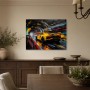 Dynamischer Sportwagen im Tunnel, Modernes Wandbild oder Poster