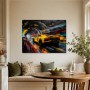 Dynamischer Sportwagen im Tunnel, Modernes Wandbild oder Poster