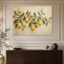 Zitronenzweig im mediterranen Stil, Wandbild oder Kunstdruck