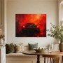 Ferrari im Feuerrot, Acrylbild oder Modernes Wandbild