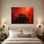Ferrari im Feuerrot, Acrylbild oder Modernes Wandbild