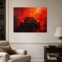 Ferrari im Feuerrot, Acrylbild oder Modernes Wandbild
