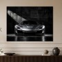 Silberner Sportwagen als Leinwand oder Acrylbild
