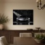 Silberner Sportwagen als Leinwand oder Acrylbild