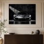 Silberner Sportwagen als Leinwand oder Acrylbild