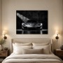 Silberner Sportwagen als Leinwand oder Acrylbild