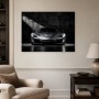 Silberner Sportwagen als Leinwand oder Acrylbild