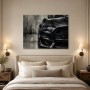 Dunkler Sportwagen als Leinwand oder Acrylbild